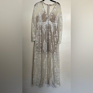 Beautiful floral 3D overlay dress